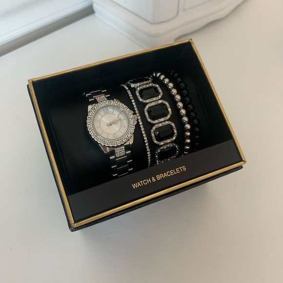 Silver Watch and Bracelet Set - Picture 2 of 3